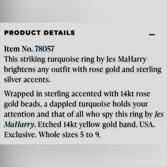 Jes Maharry Riveting Turquoise Ring - Picture 10 of 10